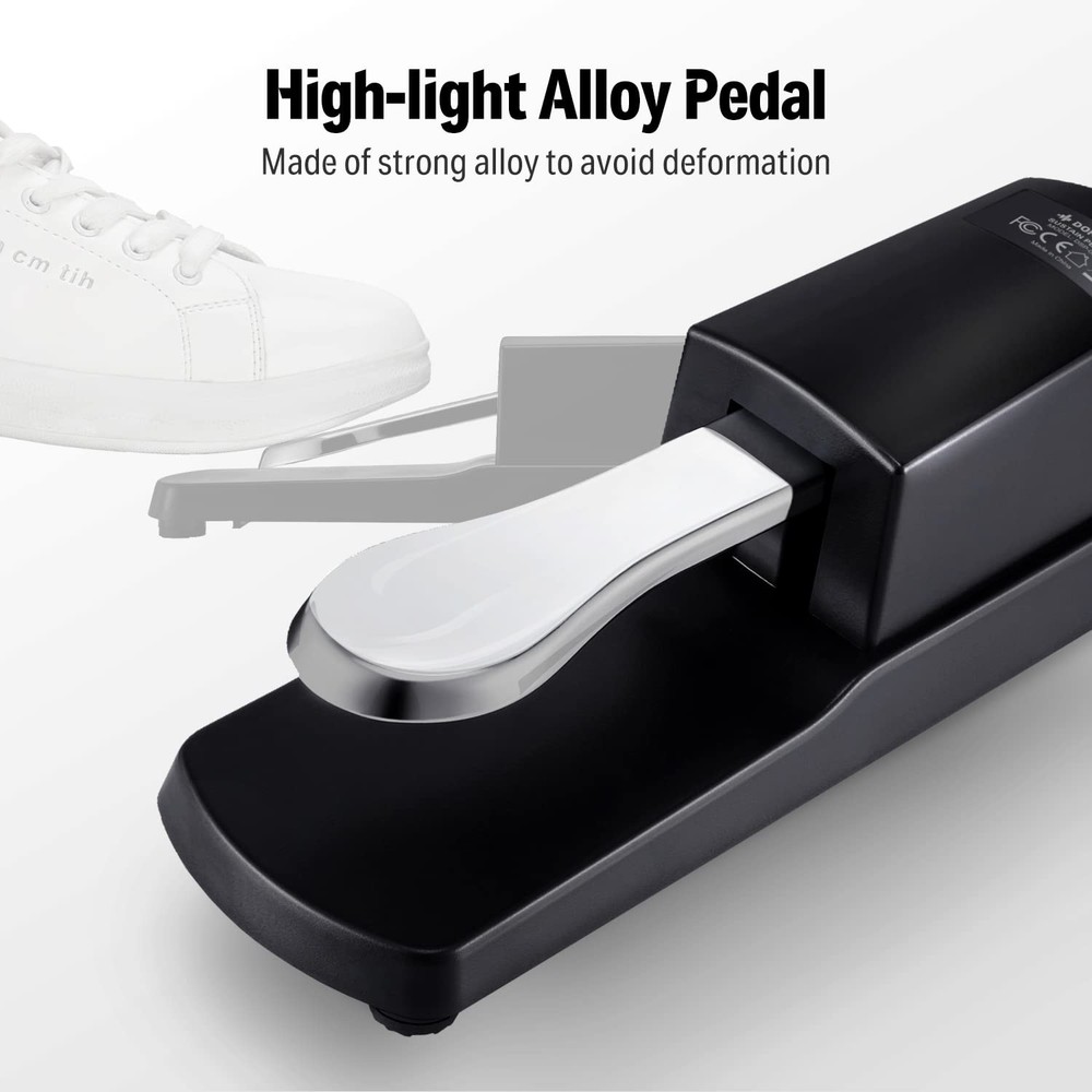 Donner DSP-001 Sustain Pedal for Keyboard, Universal Basic, Black