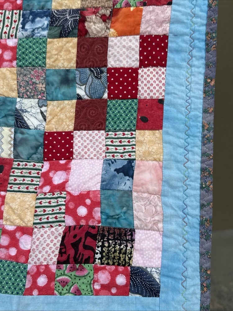 Handmade Quilt Baby Lap 26"x26" Wall Display Patchwork EUC Doll