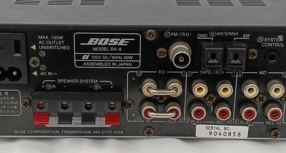 BOSE RA-8 tuner amplifier #BE11990