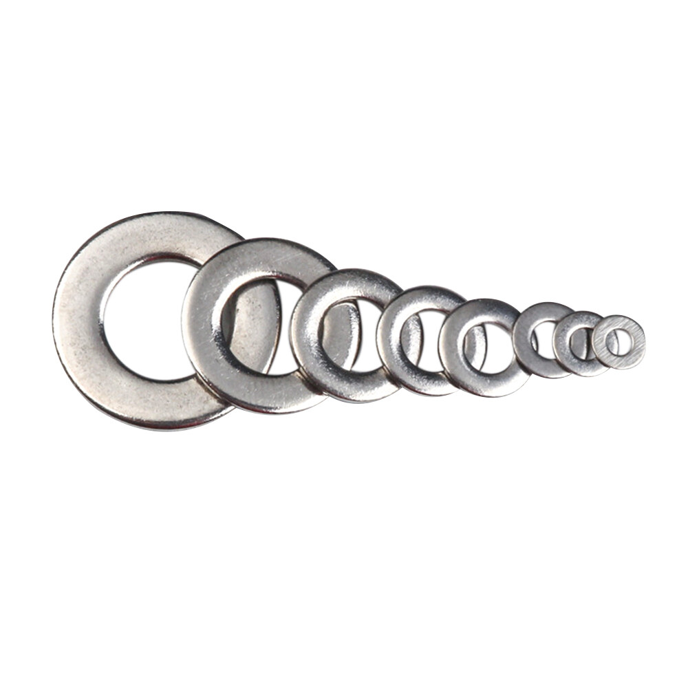 360pcs 8 Sizes Stainless Steel Flat Washers Assortment Set Kit with Storage E2R0