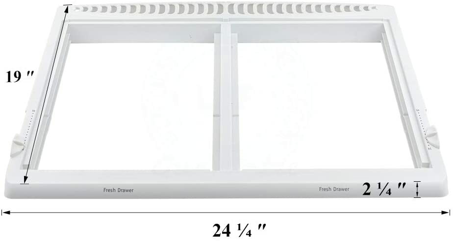 Crisper Drawer Cover Frame Compatible with Frigidaire Refrigerator 240364787