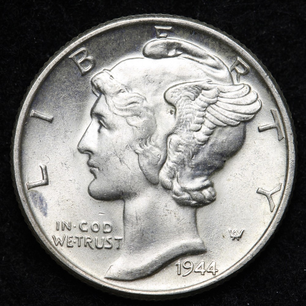 1944 Mercury Silver Dime GEM BU *UNCIRCULATED* MS E232 T