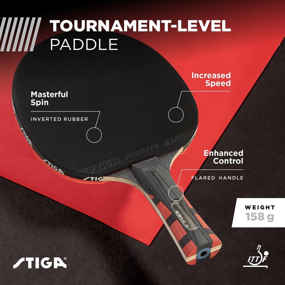STIGA Evolution Performance Ping Pong Paddle - 6-ply Light Blade - 2mm