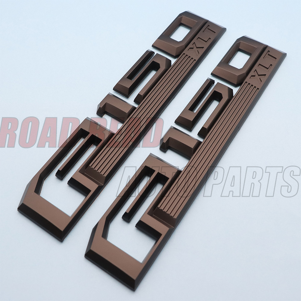 2PCS Fender Emblems For XLT 2015-2020 Replacement Badges Matte Black