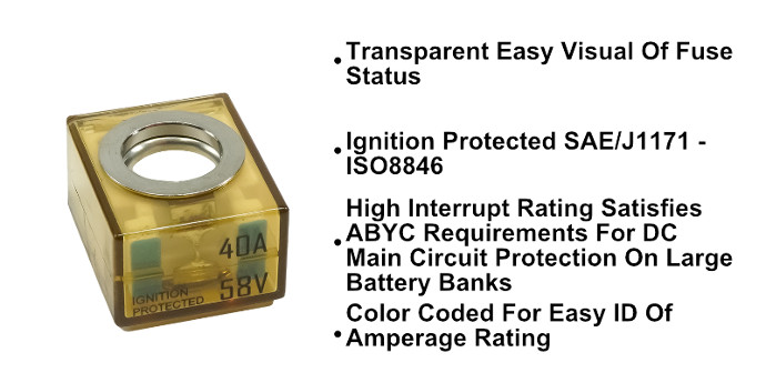 EGIS MOBILE MRBF TERMINAL FUSE - 40 A- 3603-040