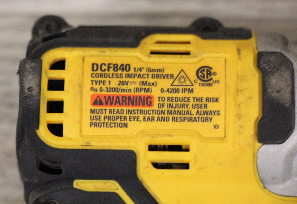 DeWalt DCF840 20V 1/4" Cordless Impact Driver TOOL ONLY