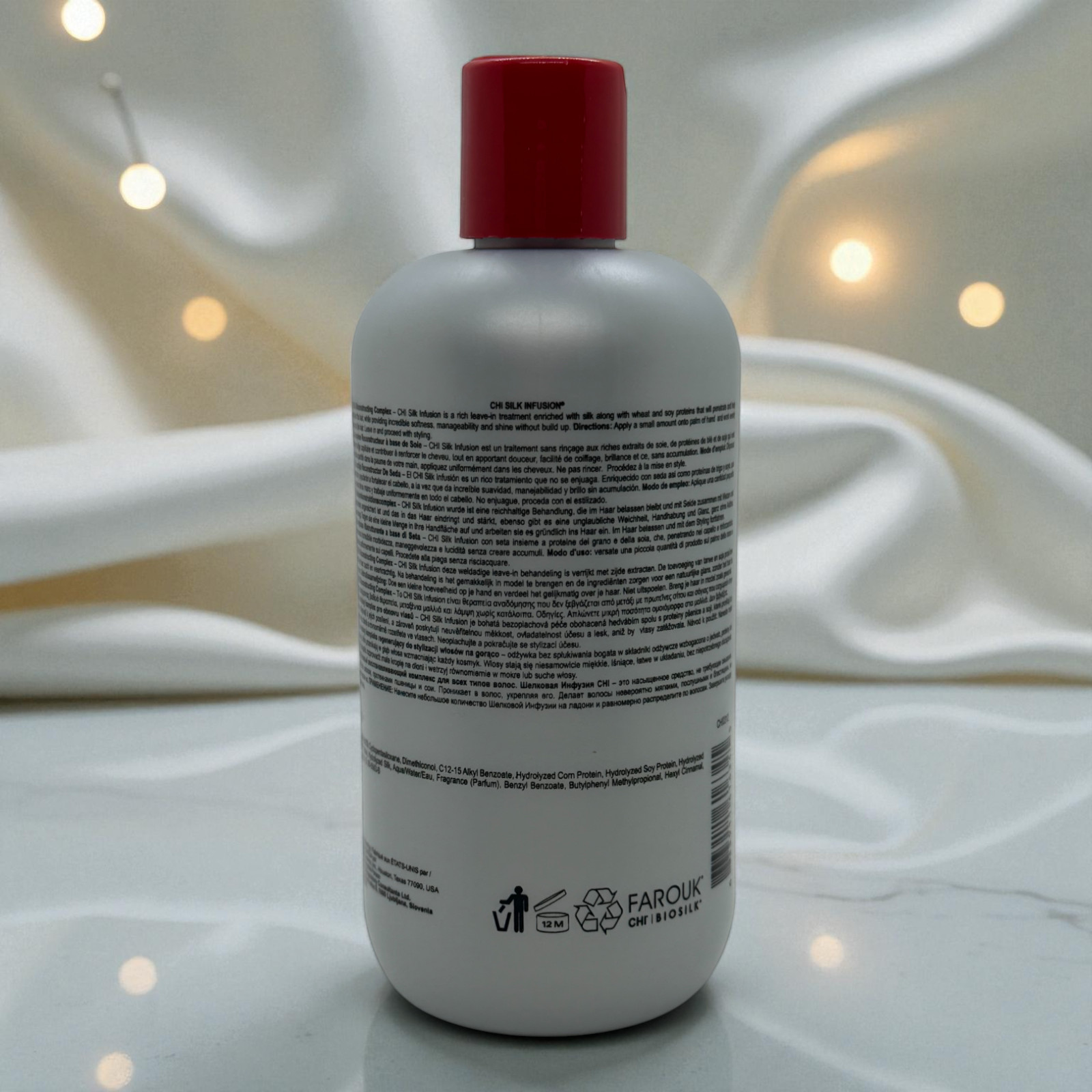 CHI Silk Infusion 12oz • Silk Reconstructing Complex • Smooth & Protect Hair