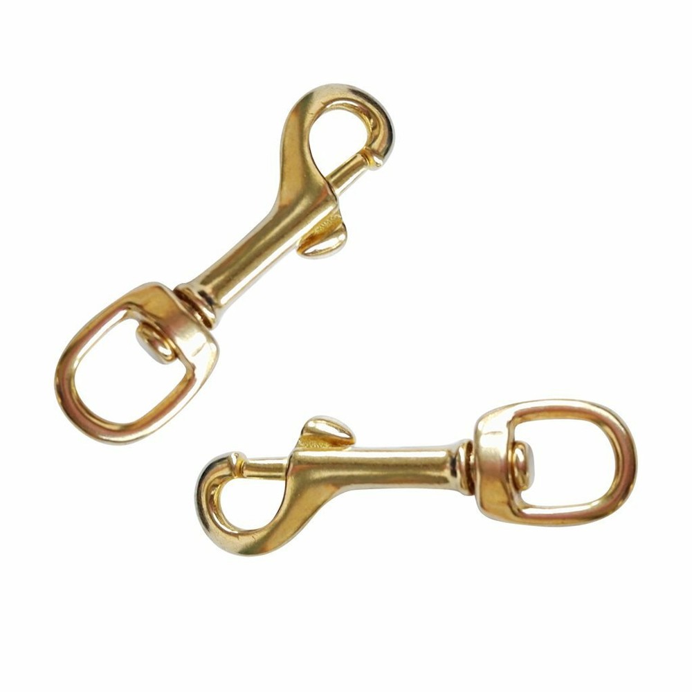 2pc Solid Brass Scuba Diving Hook Single Ended Clip Hook Bolt Snap Diving Buckle
