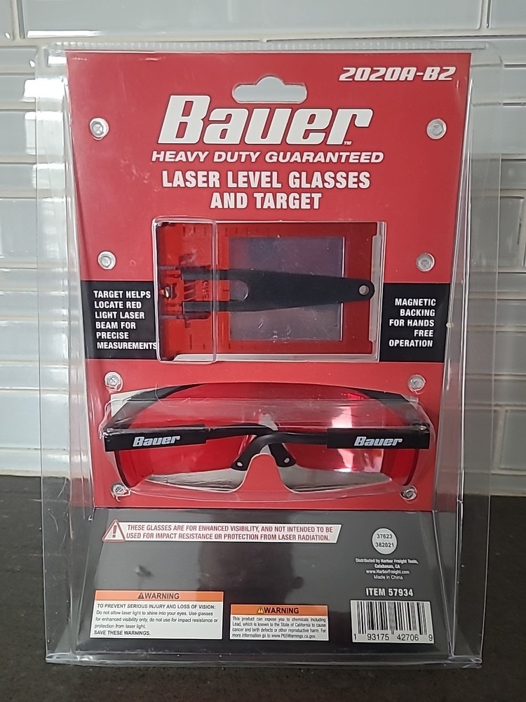 Bauer Laser Level Glasses And Target 2020A-B2