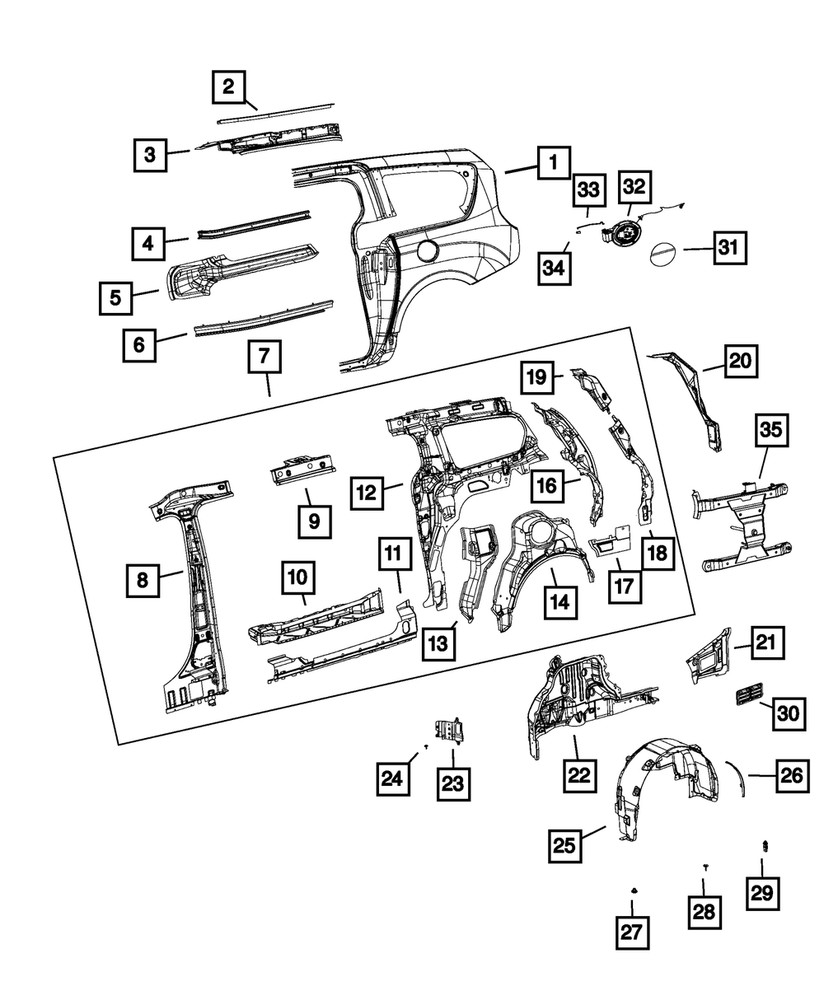 Genuine Mopar Splash Shield Right 68228450ae