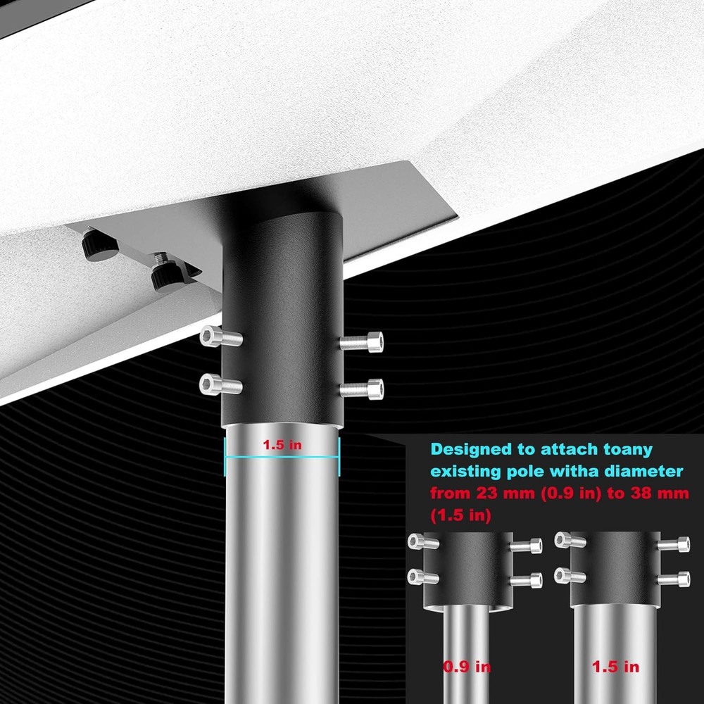 Starlink Gen 3 Pipe Adapter, Adjustable Pole Mount Adapter Mounting Kit