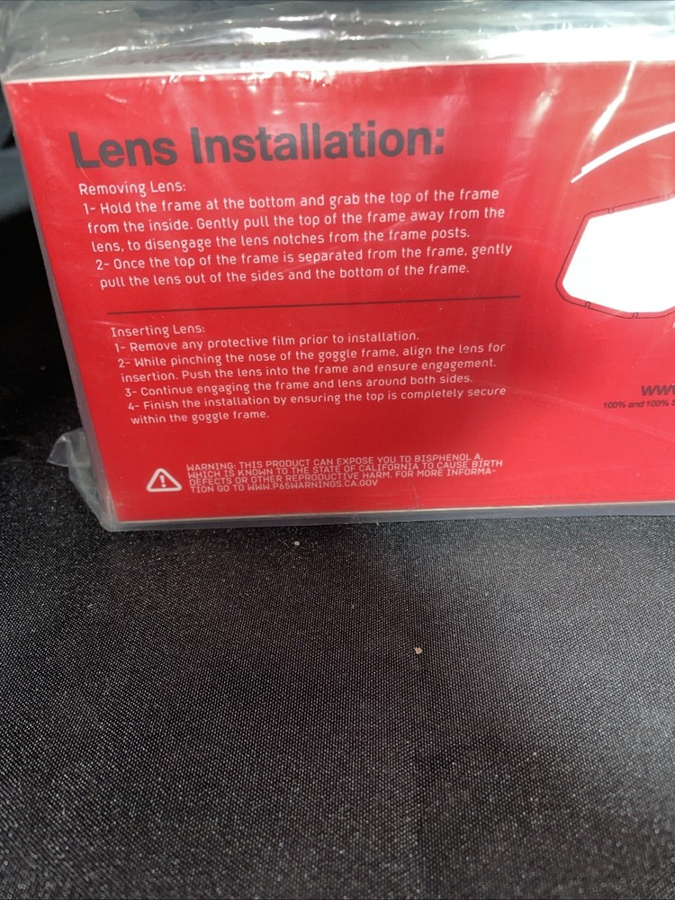 100% Goggle Replacement Cylindrical Shield lens