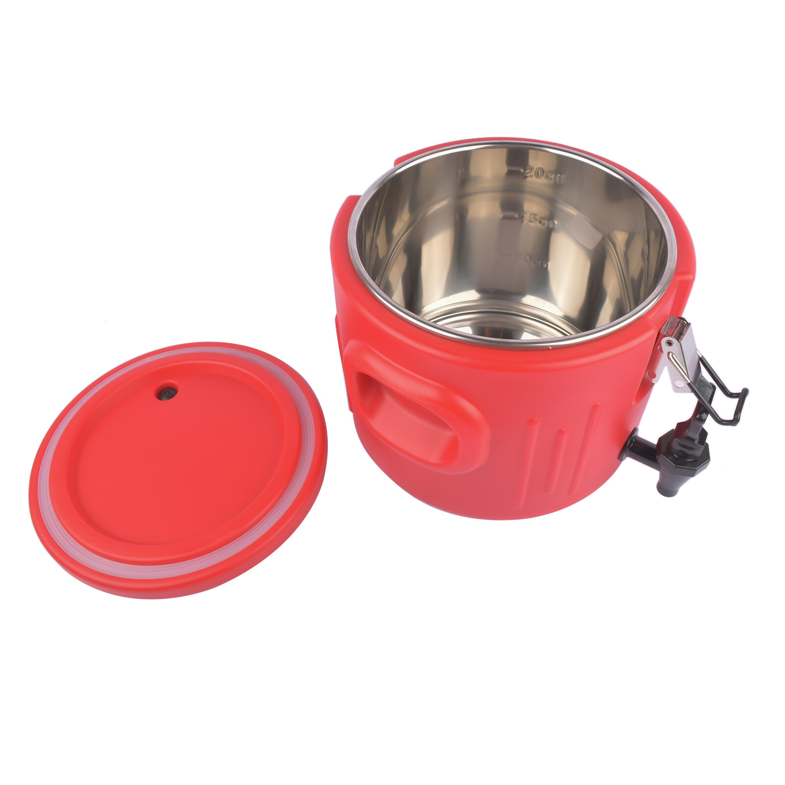 Insulated Beverage Cooler with Stainless Steel Interior, Ice/Hot Drink Dispenser