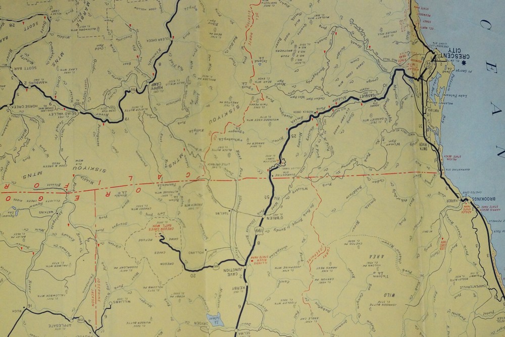 Northwestern California Map - 1966