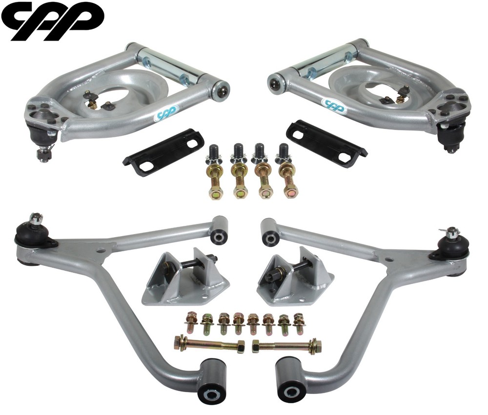 1962-65 Ford Fairlane CPP Black Front Tubular Upper Lower Control Arms USA MADE