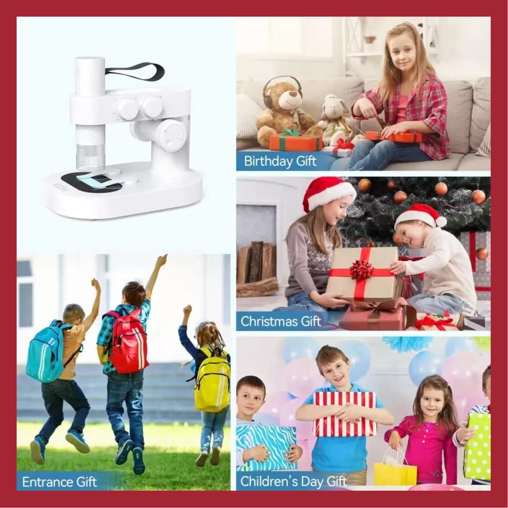 Wireless WiFi Camera Microscope for Children, Portable Handheld USB Digital Micr