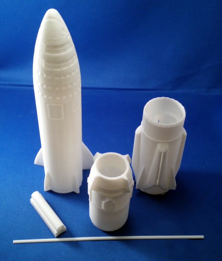 SpaceX Starship (BFR) Flying Model Rocket Barebones Kit