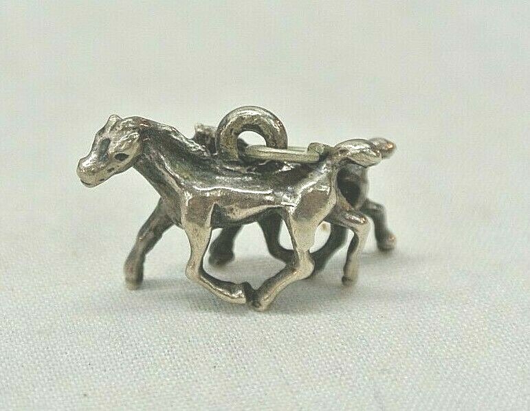 HORSES CHARM, SILVERPLATE, 1/2" LONG