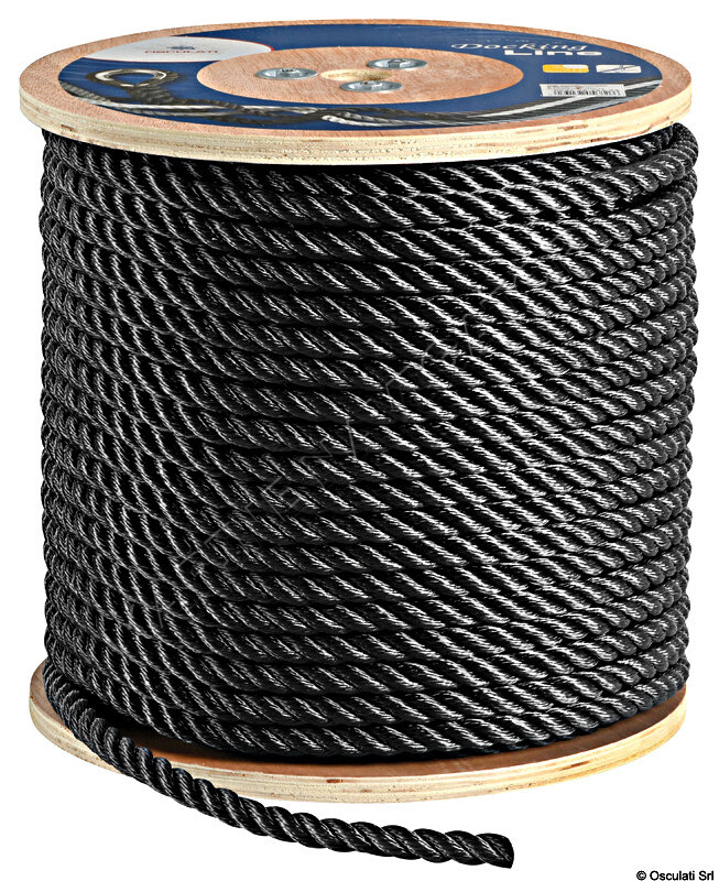 Osculati 3-strand line black 40 mm