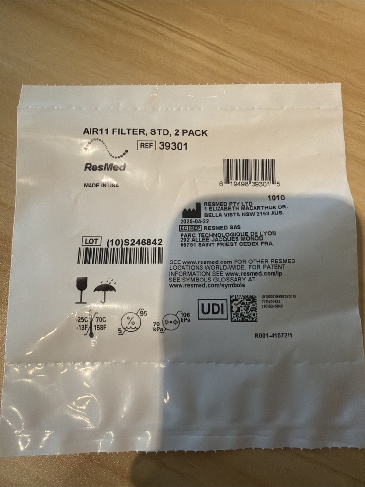 New ResMed Air11 Filter STD 2 Pack - 39301