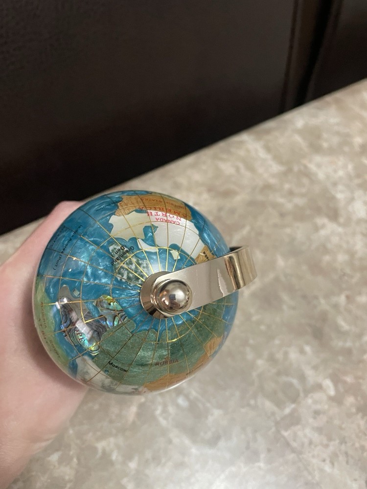 Gemstone Globe Small Desk Globe Blue
