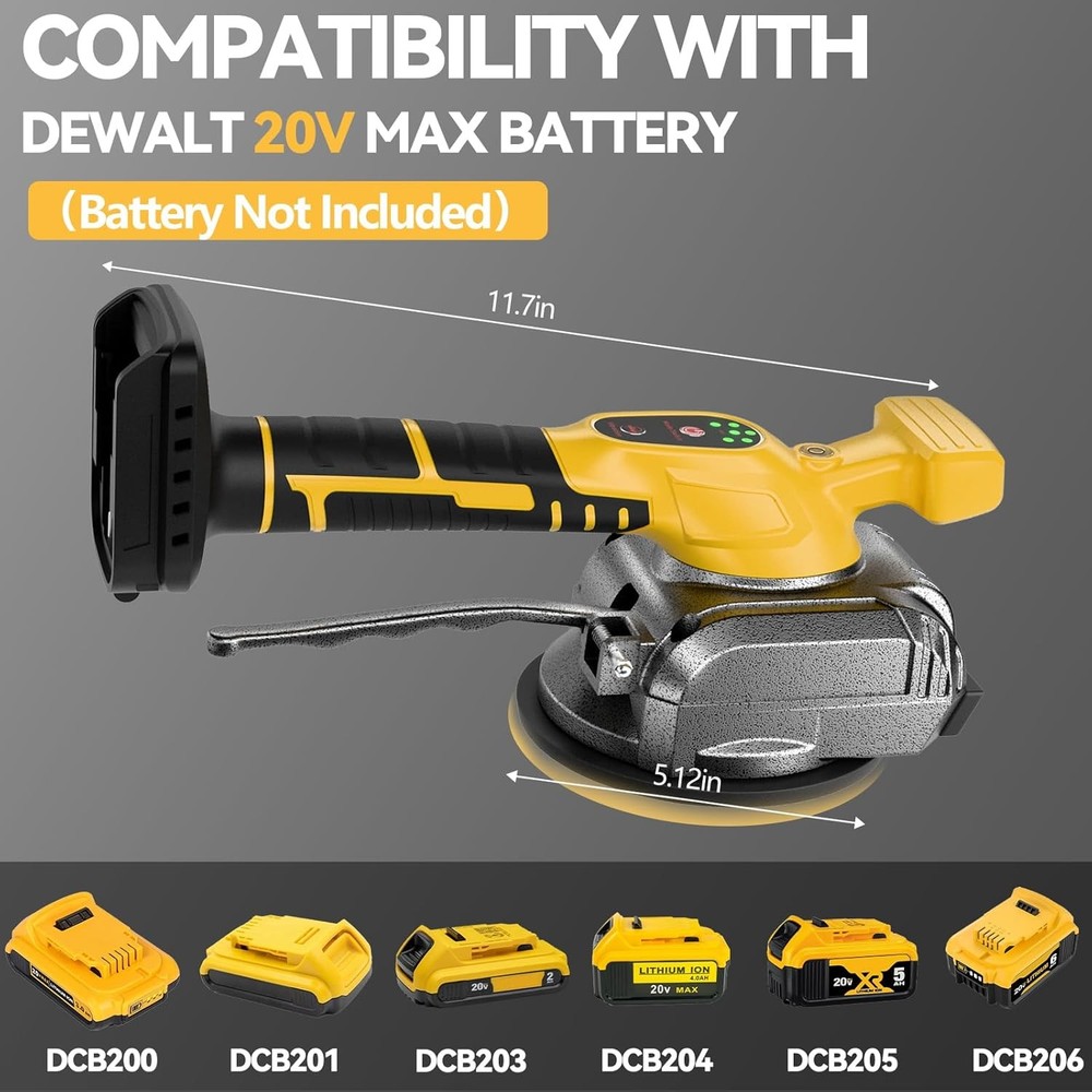 Tile Vibration Tool for Dewalt 20V Battery, Cordless Tile Leveling Machine