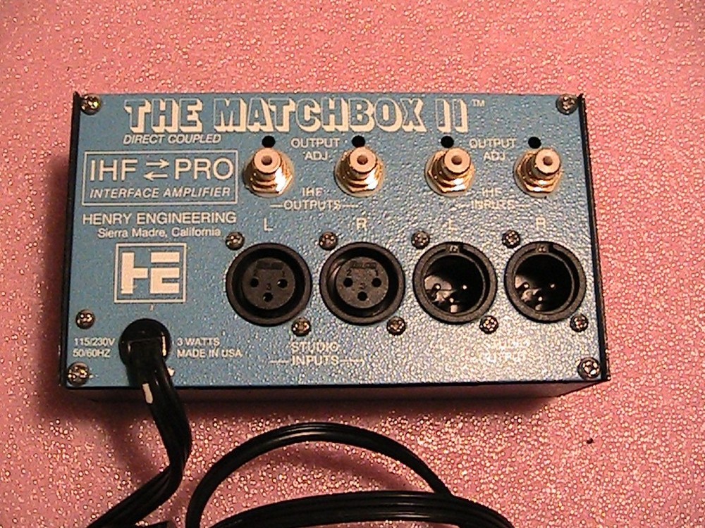Henry Engineering Matchbox II IHF - PRO interface amplifier XLR to/from RCA