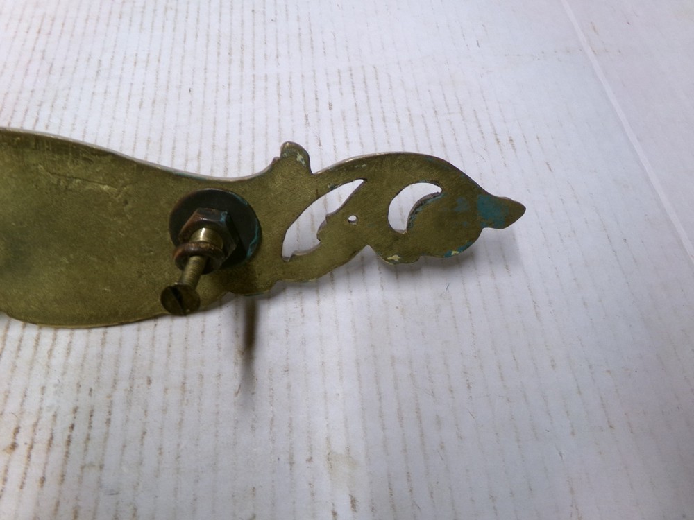 Vintage Ornate 19 1/2" Large Door Handle Pull Solid Brass