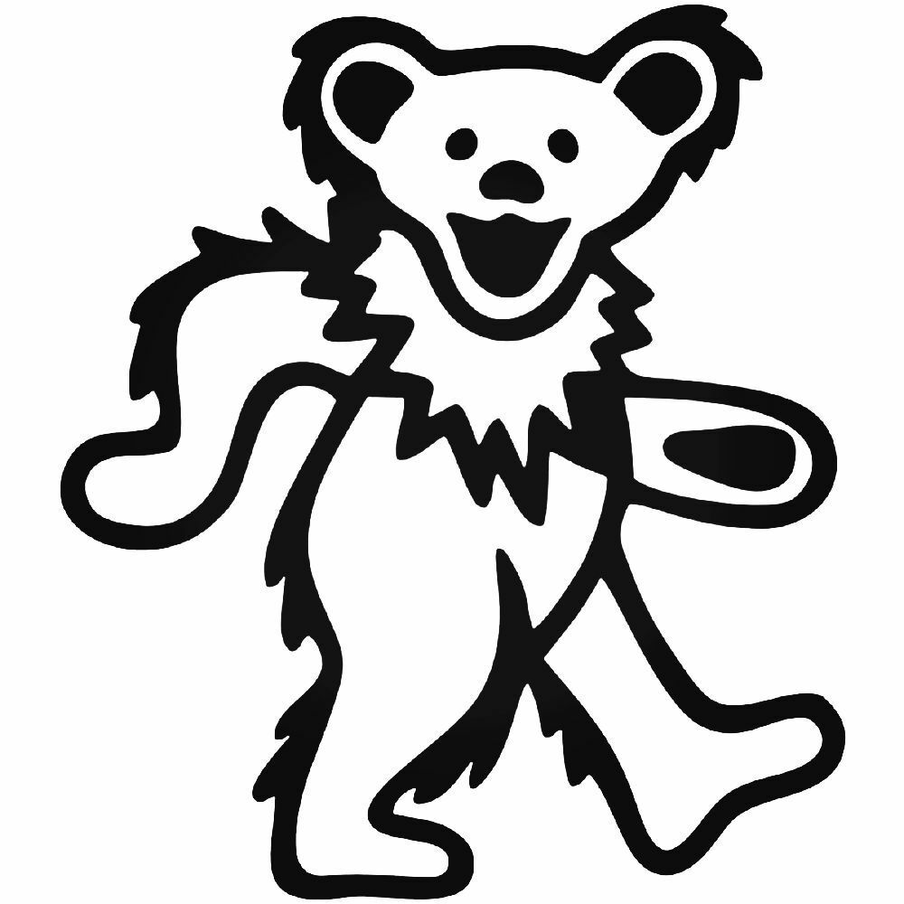 Vinyl Decal for Window - Grateful Dead, Dancing Bear, Various Sizes & Colors