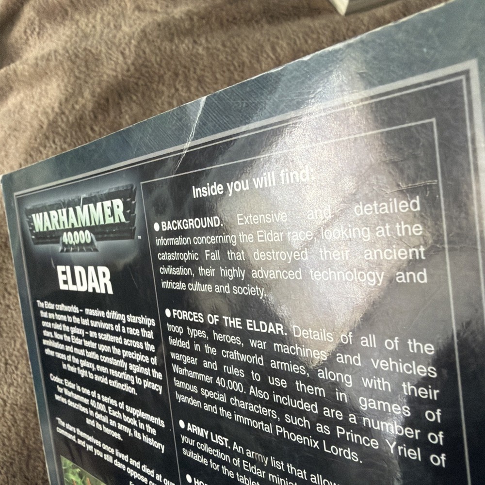 Warhammer 40K - “Codex Eldar” 4th edition 2006. good condition.