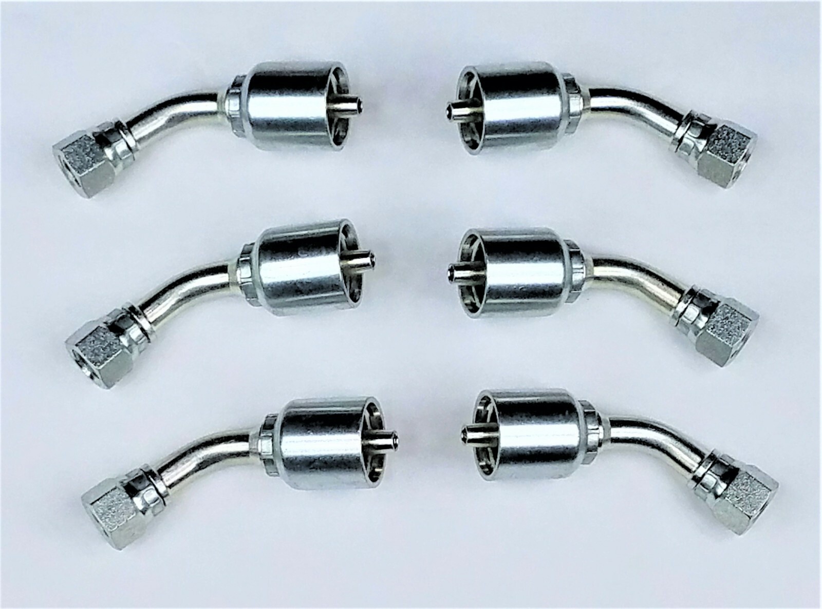 6 Hydraulic Hose Fittings - 3/8 ID Hose X -06 JIC 45 Degree