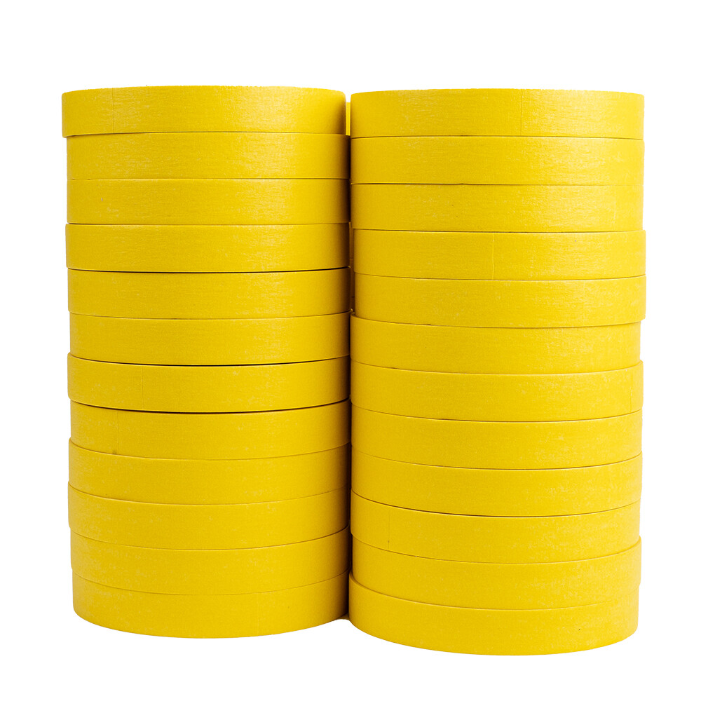 Dynamix Automotive Yellow Masking Tape 60 Yard (1-1/2'') or (3/4") 4 Sleevs/BOX