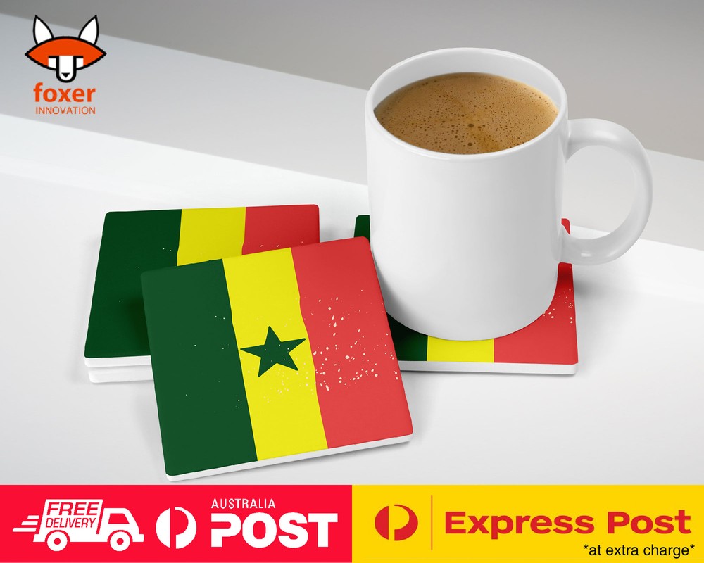 COASTER COFFEE DRINKING MAT|SENEGAL COUNTRY FLAG 303