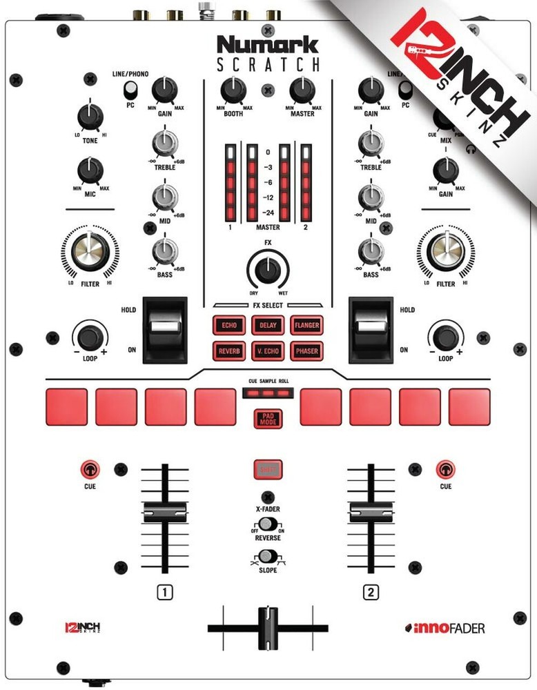 Numark Scratch Skin - white/black