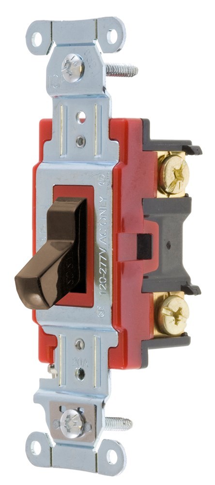 (C) Bryant AC switch single pole (Brown) toggle no. 4901-C (10 PACK)