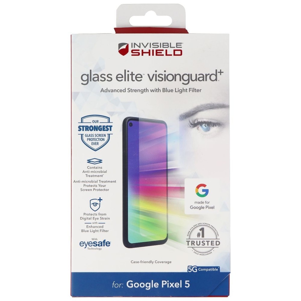 ZAGG (Glass Elite VisionGuard+) Screen Protector for Google Pixel 5 - Clear
