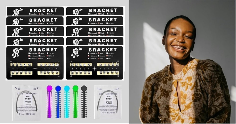 Orthodontic Teeth Brackets Mini Roth Bondable Braces Kit with Hooks and Multiple
