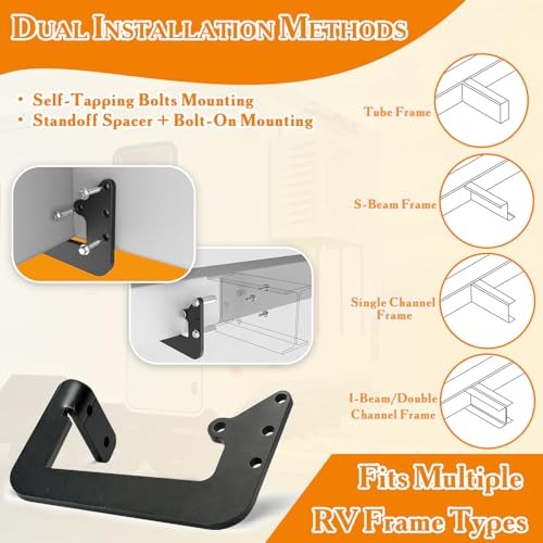 RV Bumper Brackets, Heavy-Duty RV Bumper Support Brackets with Mounting