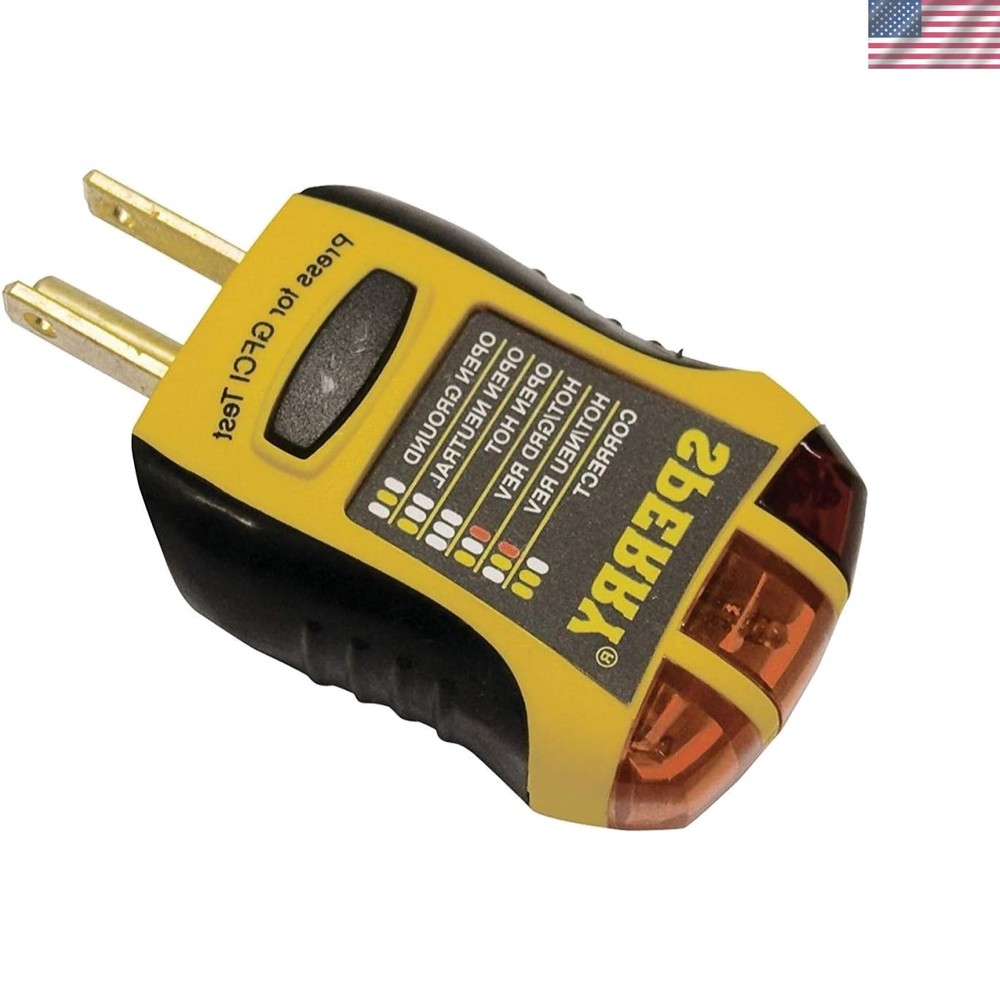 High-Performance GFCI Receptacle Tester with 7 Indicators for Quick Diagnostics