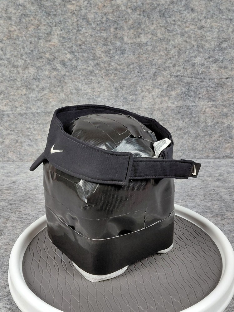 Nike Dry Fit Visor Black With Red/white Paw Strapback Hooknloop