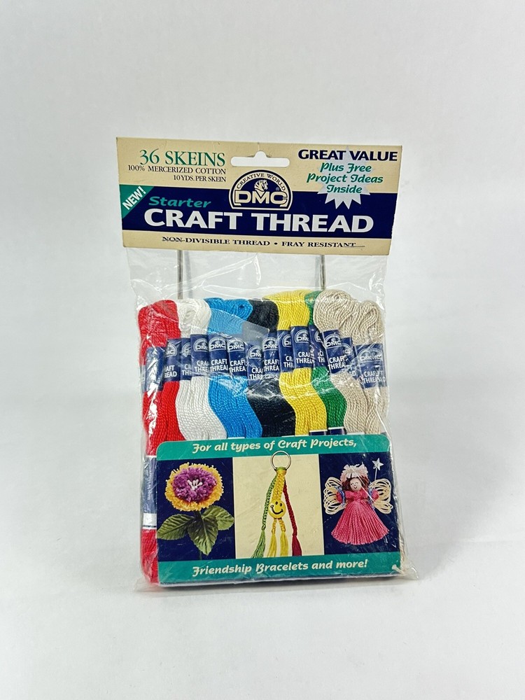 Vintage Creative World DMC 36 SKEINS Needlework Starter Craft Threads ————————A4