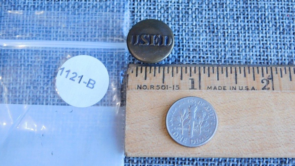Antique Vtg Uniform Work Stud Button Used Aprx: 11/16" #1121-B