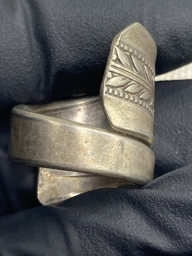 Vernon Silver Plate Silver Ring made from Flatware, Size 6.5