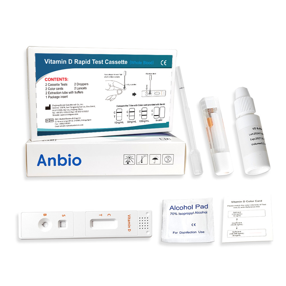 2Pcs*Vitamin D Test Kit Rapid Vitamin D Level Deficiency for Home Health Check