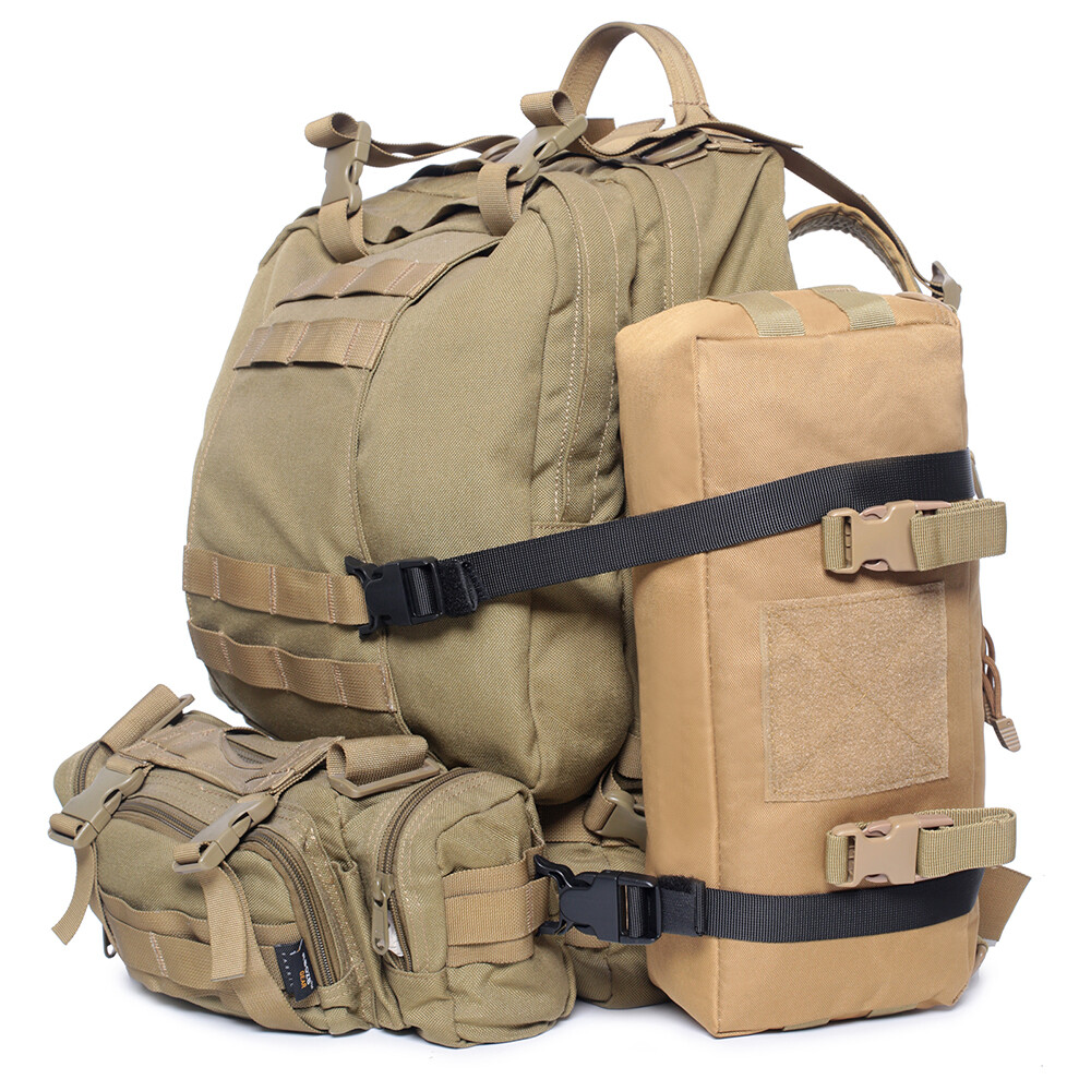 4pcs Tactical Molle Fixed Strap Backpack Straps Nylon Accessories with Buckle