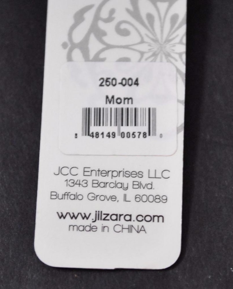 Jilzara Mom Single Charm Oxidized Silverplate Hook Design Handmade Artisan