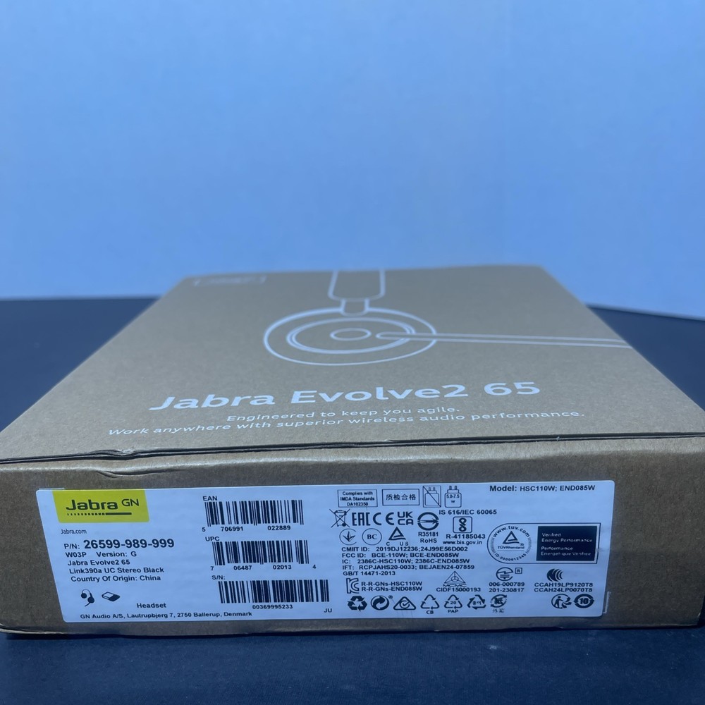 Jabra Evolve2 65 Wireless Headset USB Stereo UC