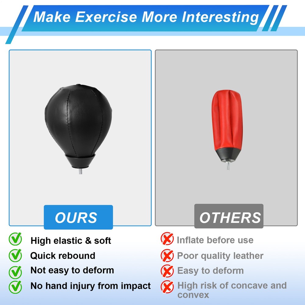 Punching Bag Freestanding Reflex Speed Boxing Bag Training Adjustable--