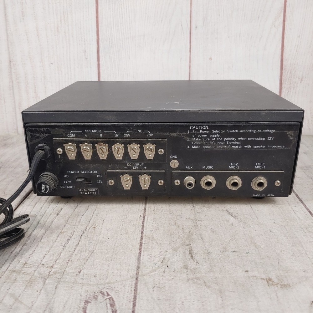 Calrad Solid State Amp Model 95-873 - Public Address Amplifier - TESTED WORKING