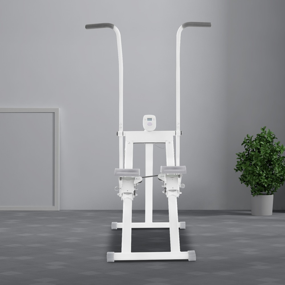 White Stair Stepper with Adjustable Angles for Home and Gym Workouts